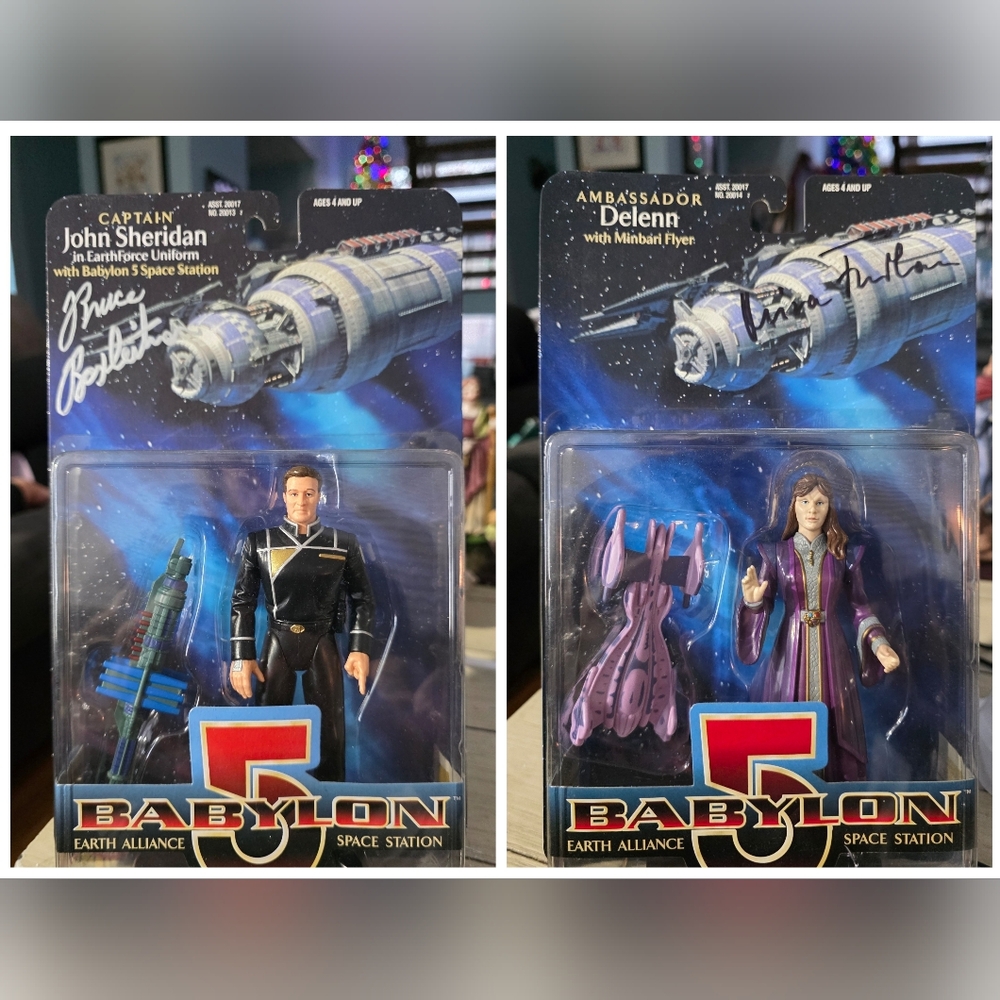 ❄️MoC! -SIGNED- Babylon 5 Captain Sheridan & Ambassador Delenn Action Figures🎁